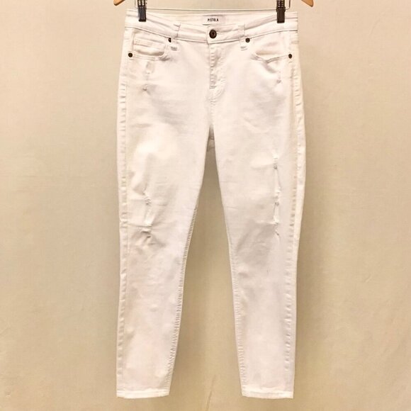 Pistola 30 Jennifer Skinny Distressed Women’s Jeans White P6822FTN-WAK Tiny Spot - Picture 2 of 10